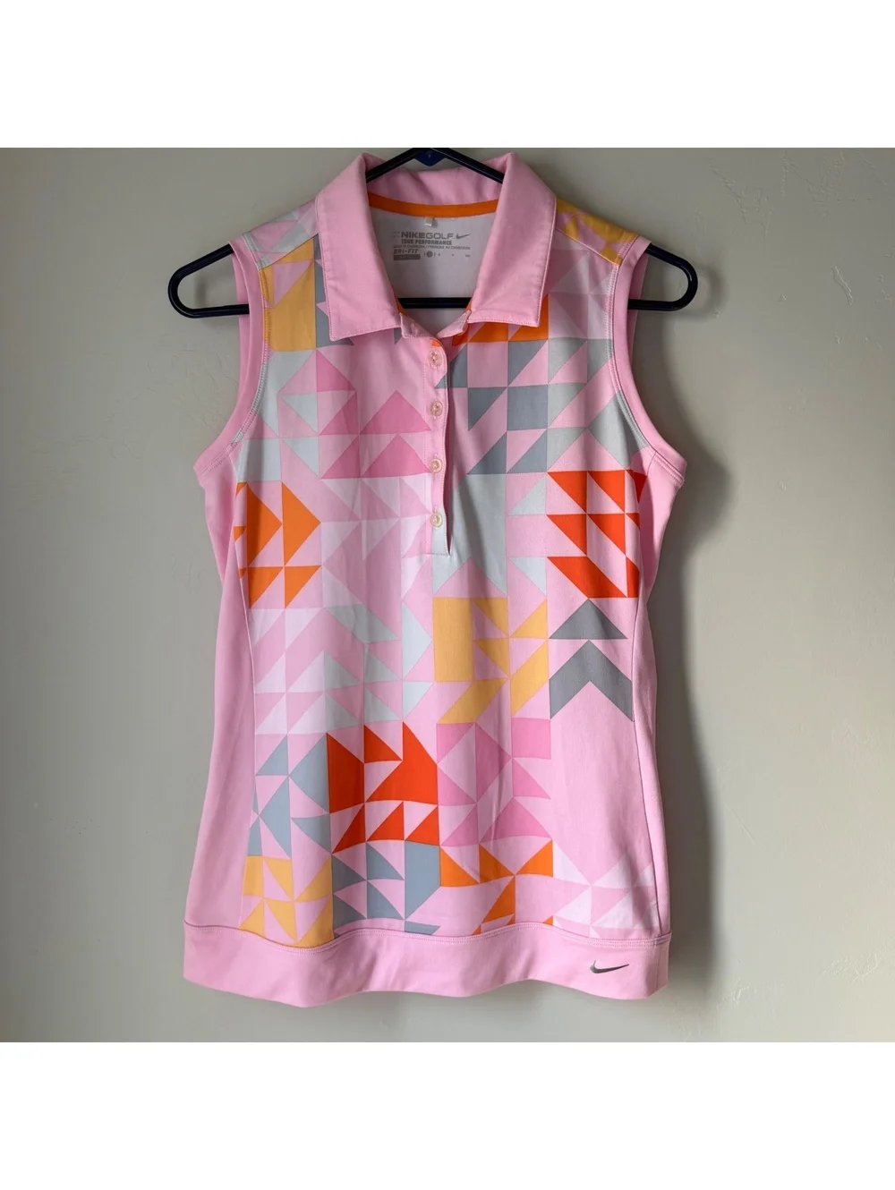 Nike Golf Pink Geometric Polo | small
